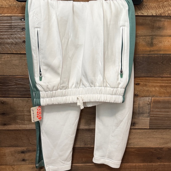 FP Movement by Free People Pants - Free People Movement Joggers in White and Green